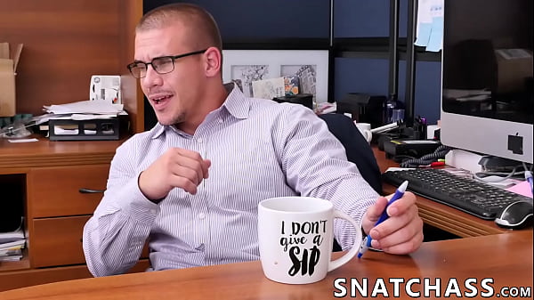 Three office studs are having a post work ass pounding party