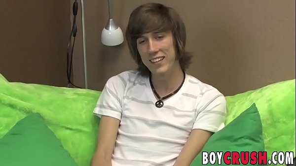 Horny twink Kurt Starr jerking off his cock after interview
