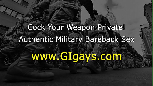 Military hunk solo tugs his dick