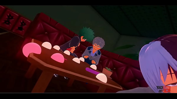 Boku No Hero Academia Yaoi - Todoroki succhia e sega un cazzo mentre Deku e Bakugou guardano - Asian Japanese Manga Anime Hentai Gay Porn