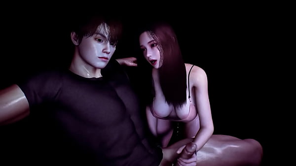 Asiatische Freundin bedient den Schwanz ihres Freundes