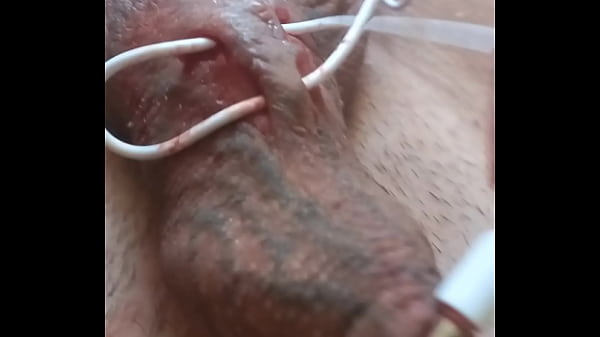 I put the headphone plug in my urethra and in my big cock piercing holes. And I cum like crazy twice.