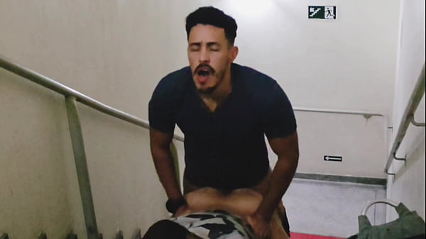 I FOUND TWO GUYS HAVING SEX ON THE SHOPPING STAIRS AND DECIDED TO PARTICIPATE