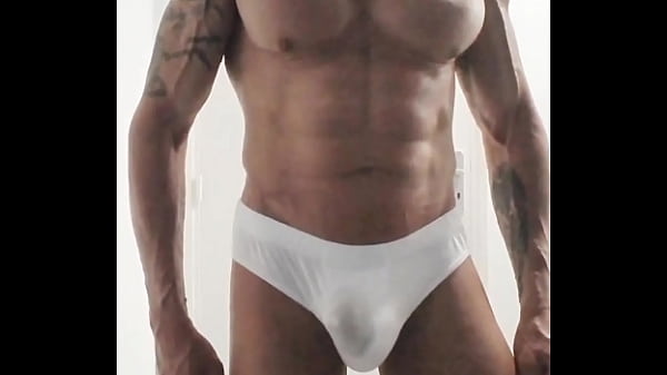 Exhibitionist in the locker room I pee in my underwear before ejaculating in them,