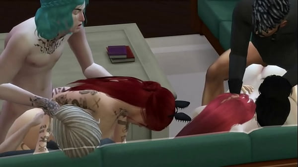 ts4-3D-Lemonadehouse feat. Dayna Rose &amp_ Tina Peeping bissexual orgy