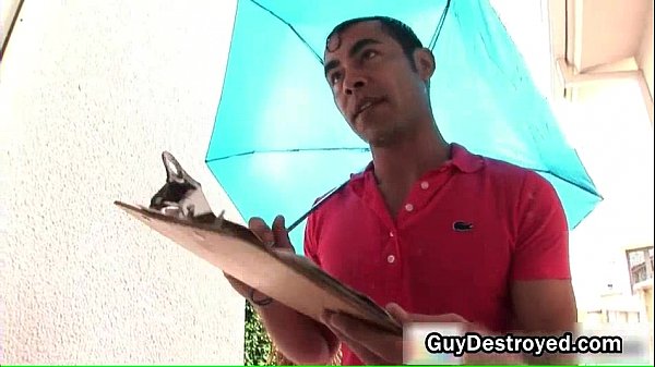 Emilio Sand gets jizzed all over by porn gays