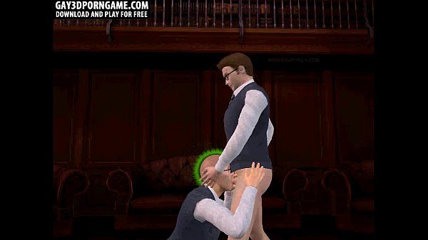 Punk arrapato in stile cartone animato 3D che succhia un cazzo duro