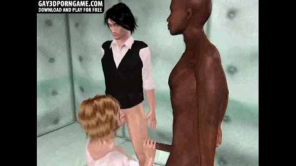 这个火辣的 3D 乌木辣妹正在被口交